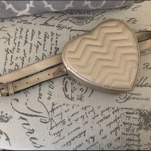 Adorable gold heart shape belt bag